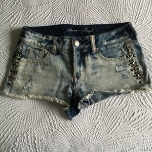 Distressed American Eagle Jean Shorts